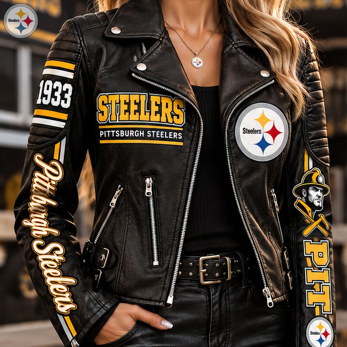 Women's Leather Moto Jacket HANNN TND PIST 1910267