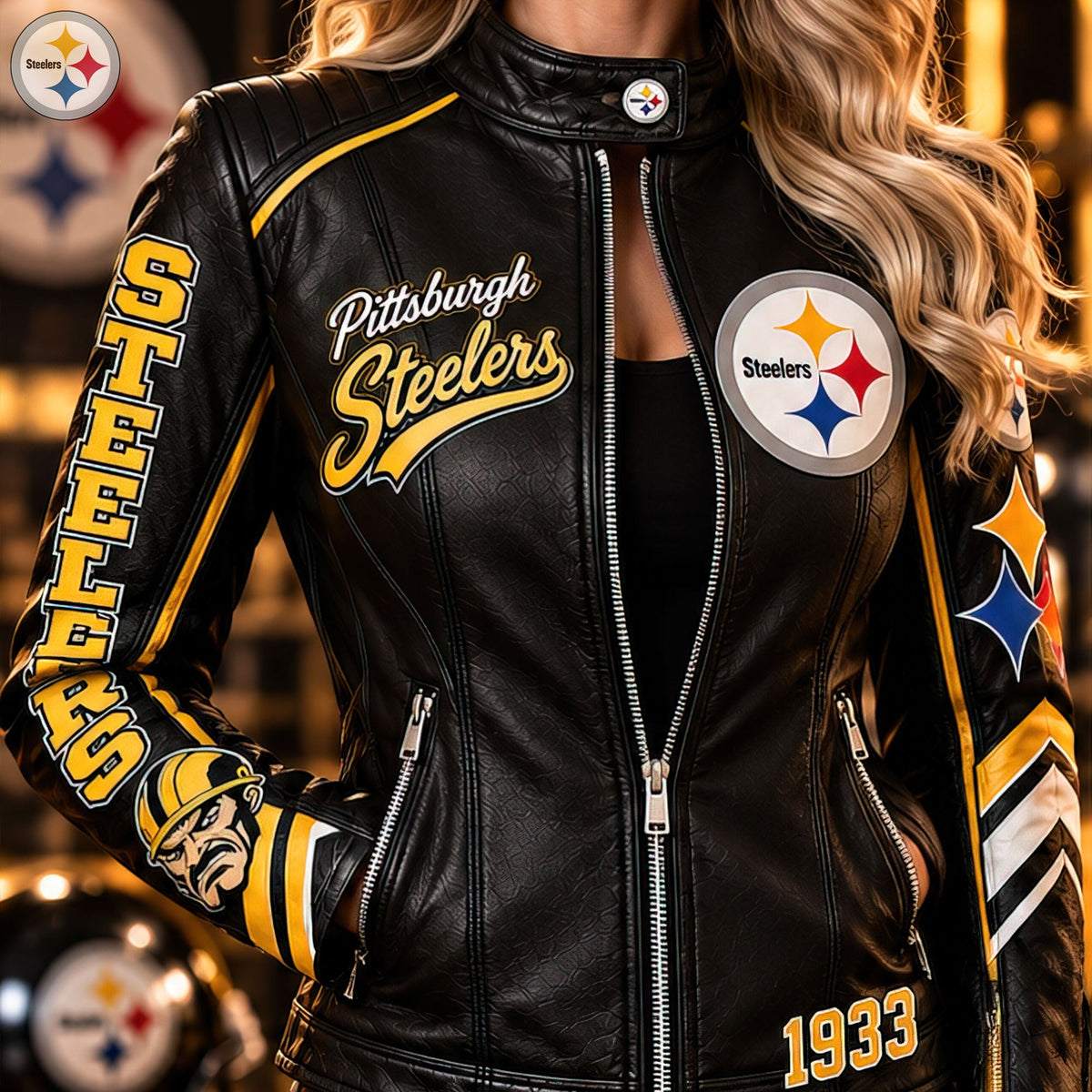 Women's Leather Biker Jacket HANNN TND PIST 1910268