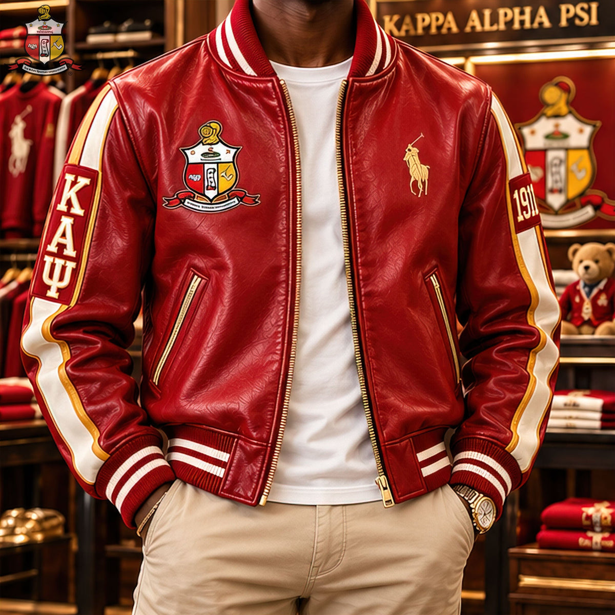 PREMIUM LEATHER BOMBER JACKET HANNN TND KAP 29102613