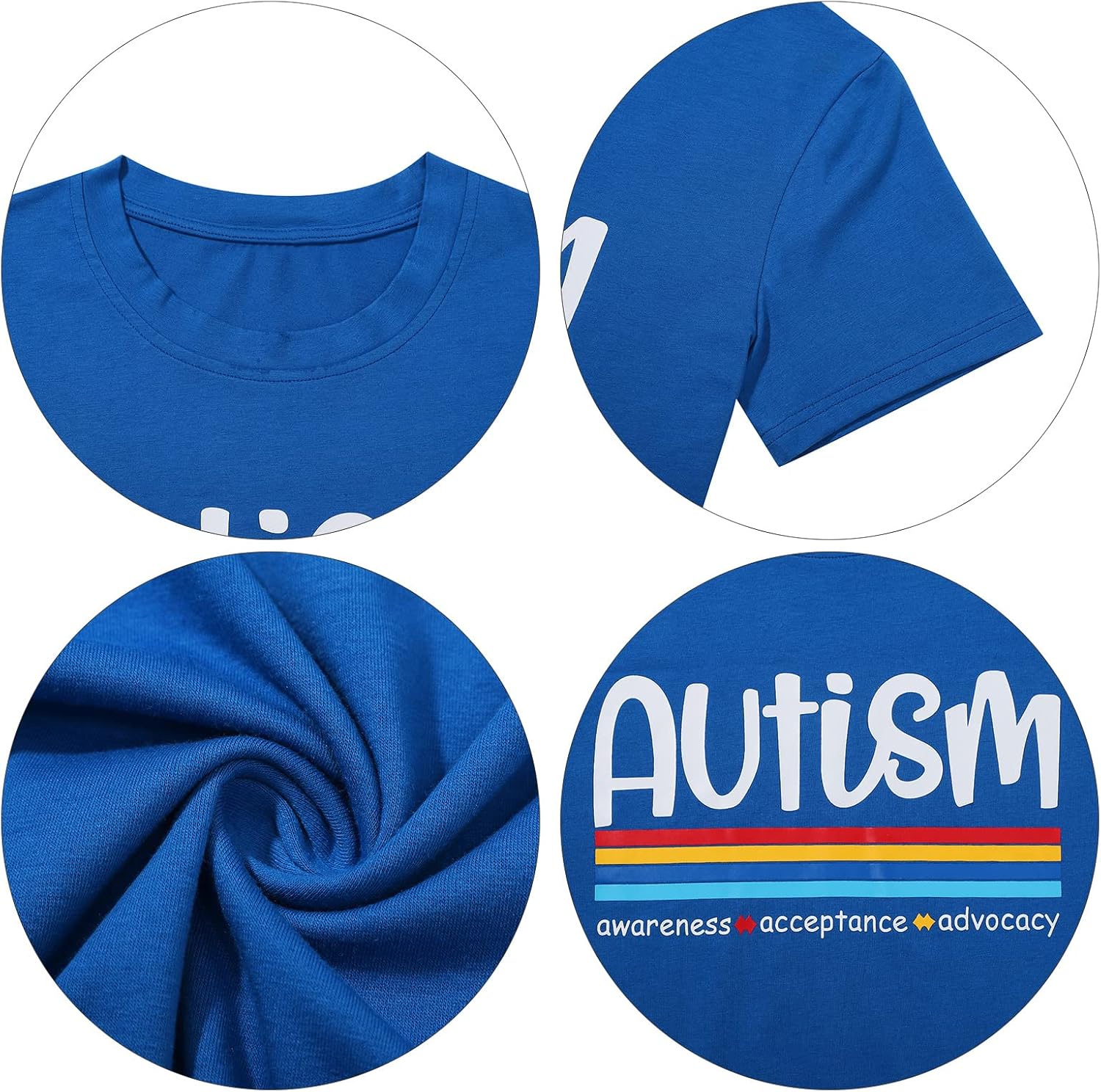 Autism Aawareness Shirt Women Autism Acceptance Shirts Mental Health Tees Casual Inspirational Short Sleeve Tee Tops