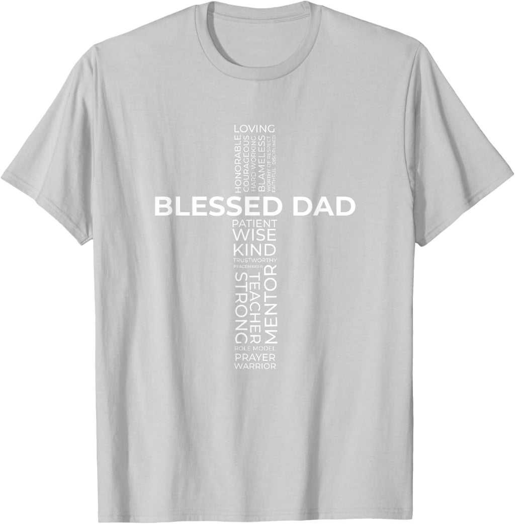Christian Blessed Dad Cross Father's Day Shirt
