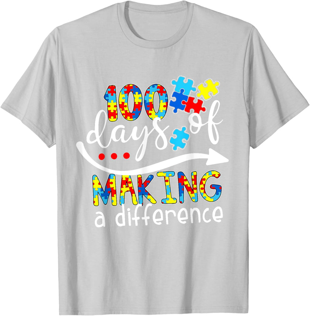 Autism 100 Days 100th day of school teacher autism awareness