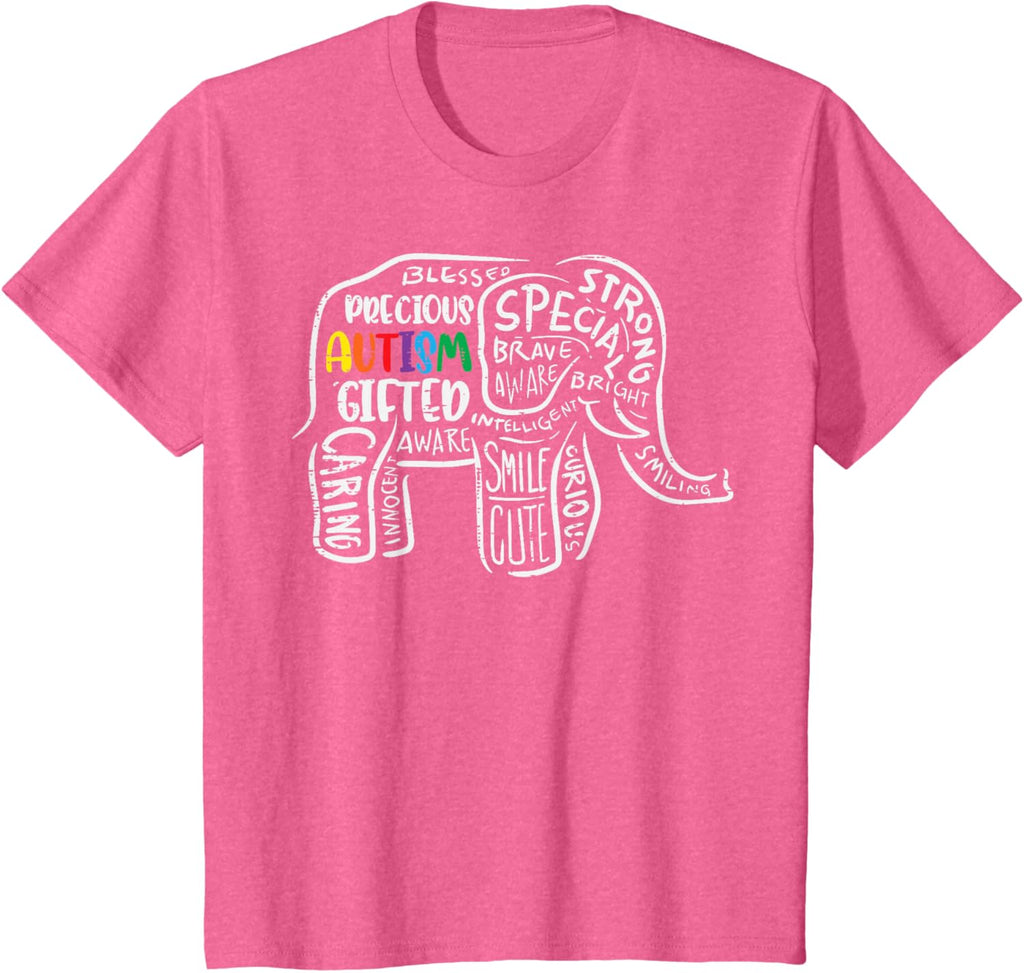 Autism Awareness Elephant Acceptance Autistic Men Women Kids