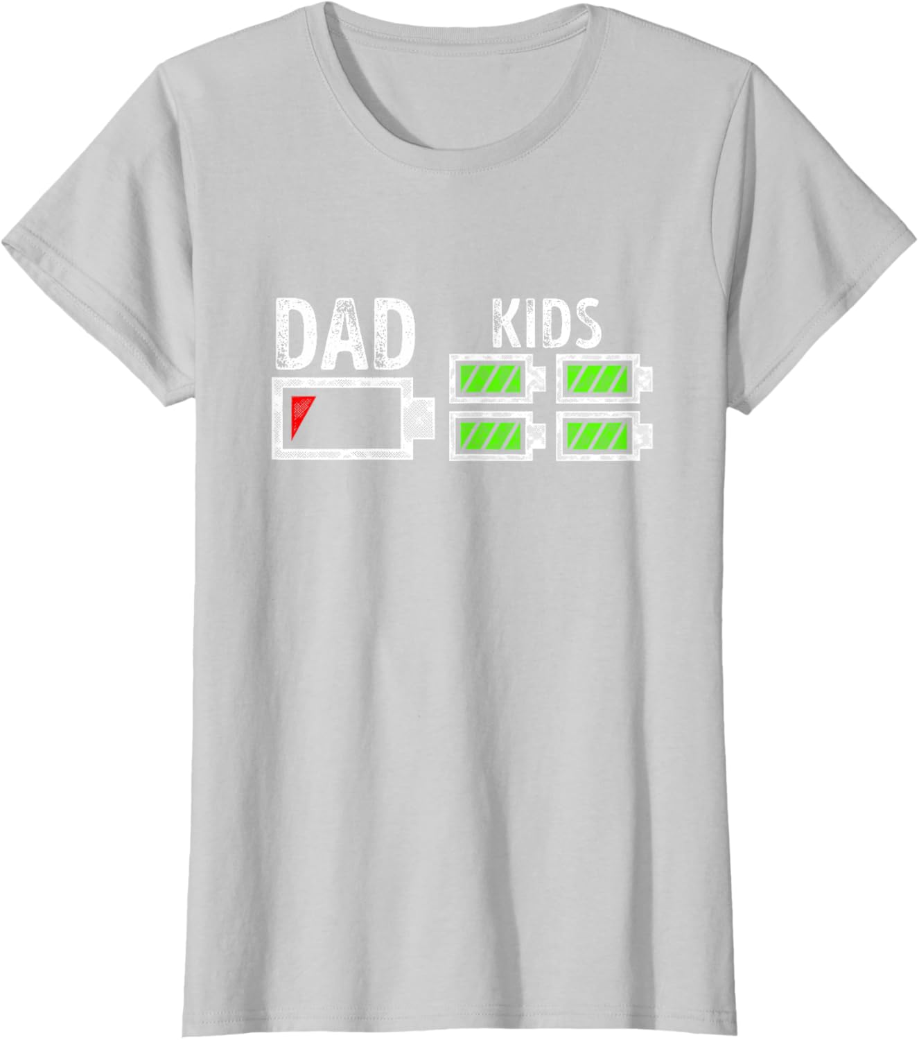 Dad of Four Low Battery Funny Father of 4 Kids Dad