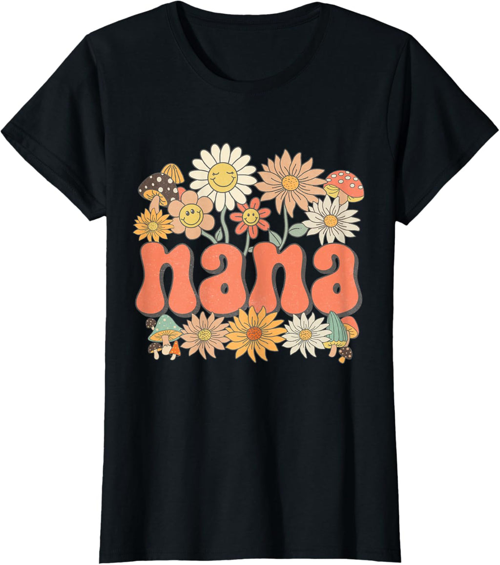 Groovy Nana Floral Hippie Retro Daisy Flower Mother's Day