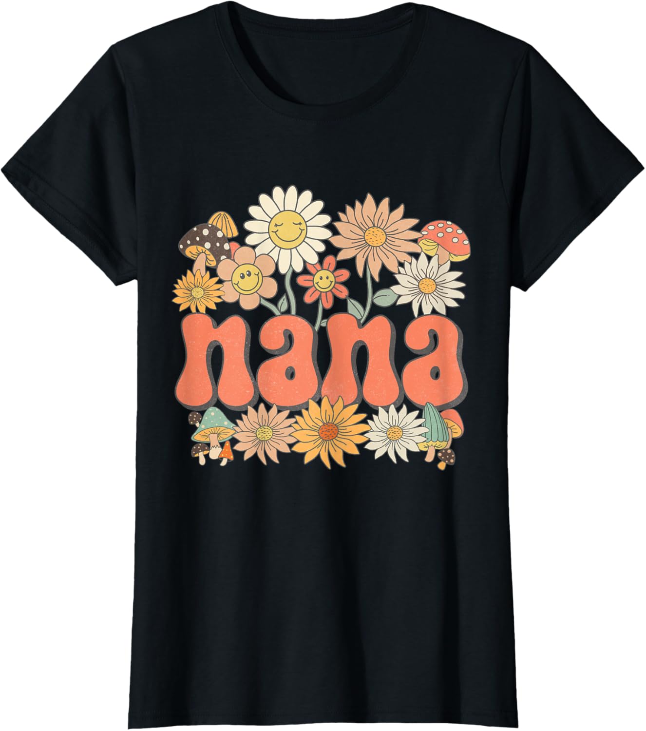 Groovy Nana Floral Hippie Retro Daisy Flower Mother's Day