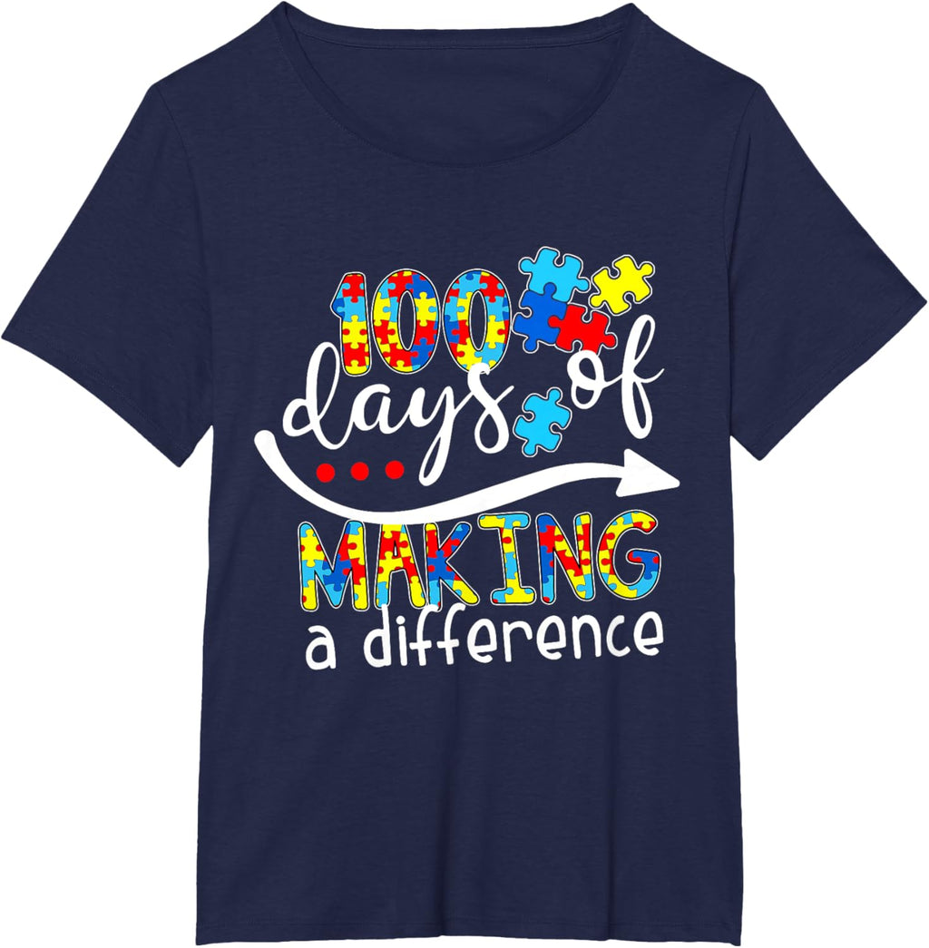 Autism 100 Days 100th day of school teacher autism awareness