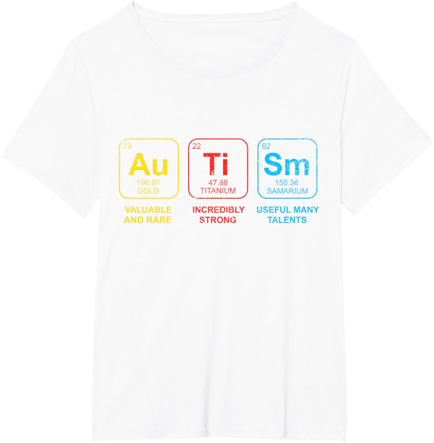 Autism Awareness Women Men Kids Elements Periodic Table ASD