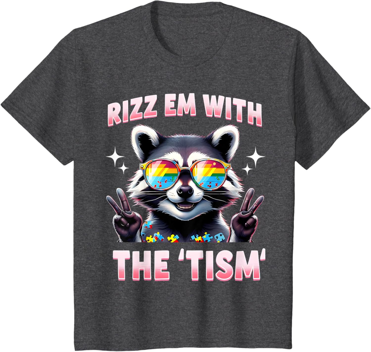 Autism Funny Rizz Em With The Tism Meme Autistic Racoon