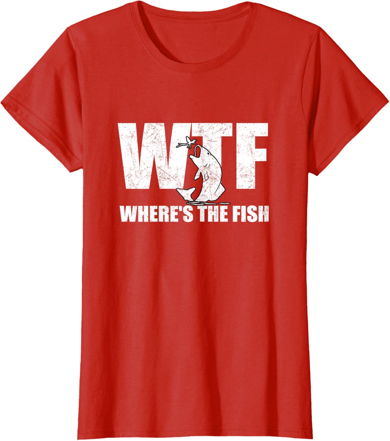 WTF Where's The Fish Men's Funny Fishing Gifts Fathers Day