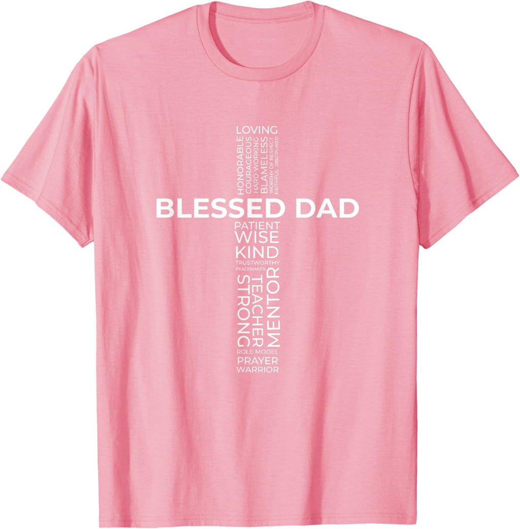 Christian Blessed Dad Cross Father's Day Shirt
