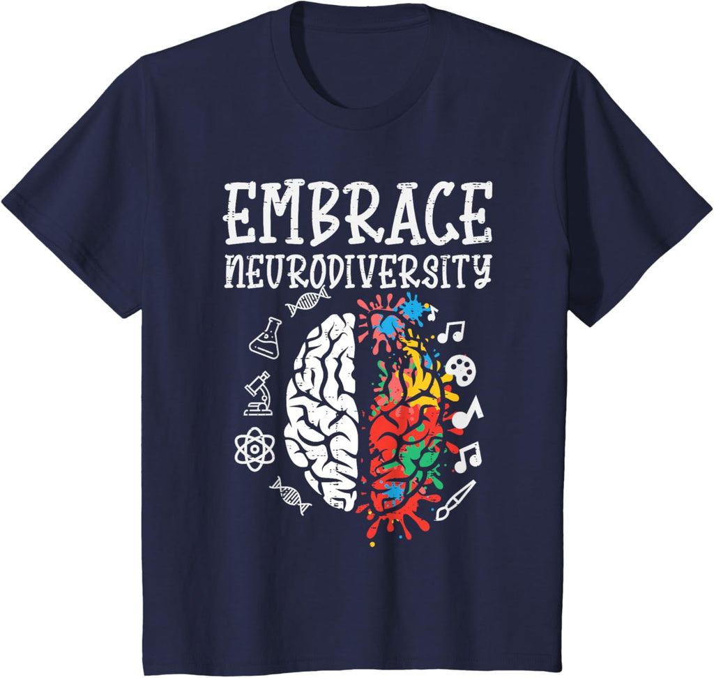 Embrace Neurodiversity Autism Awareness ASD Men Women Kids