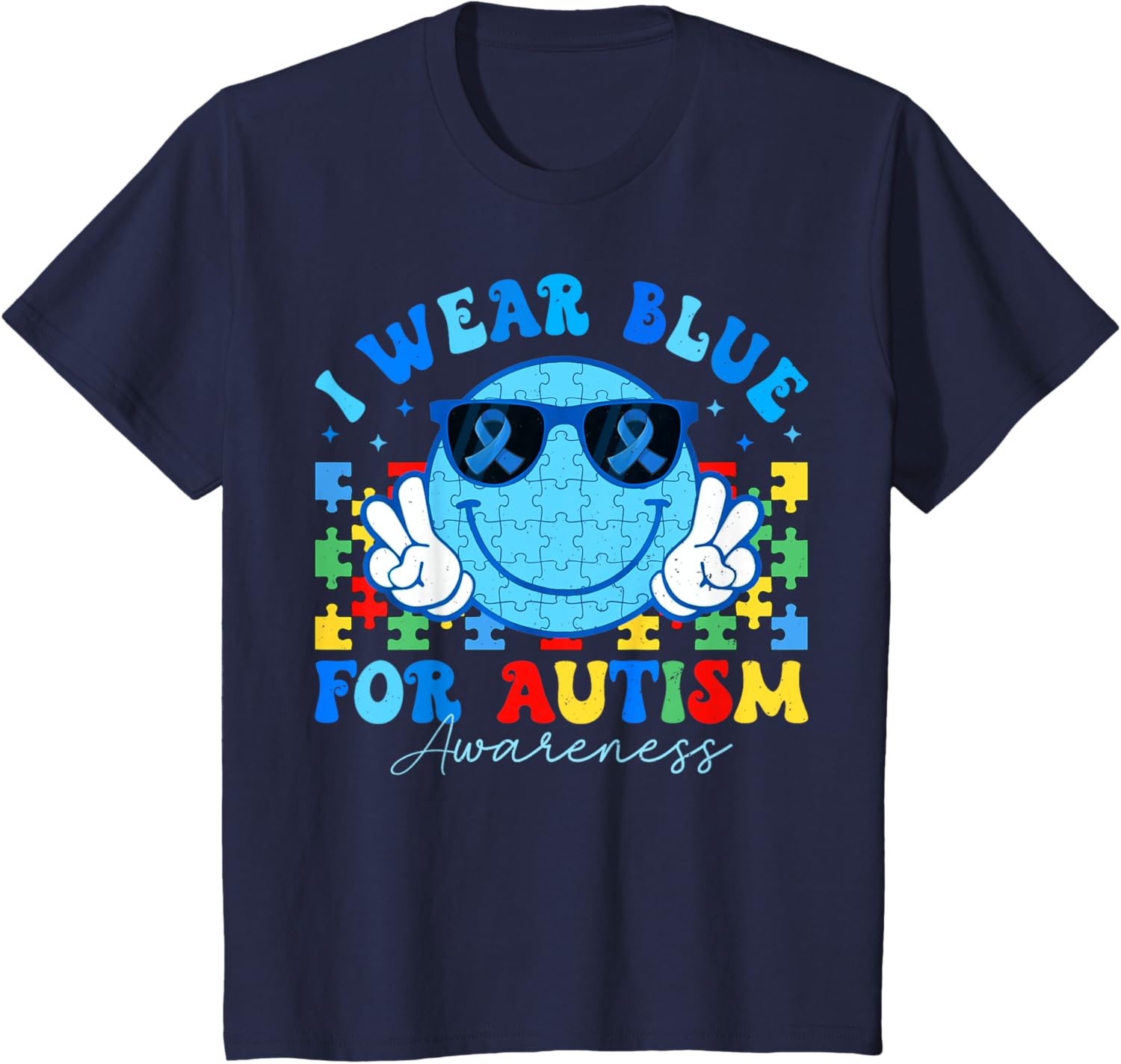 I Wear Blue For Autism Awareness Month Teacher Kids Boys