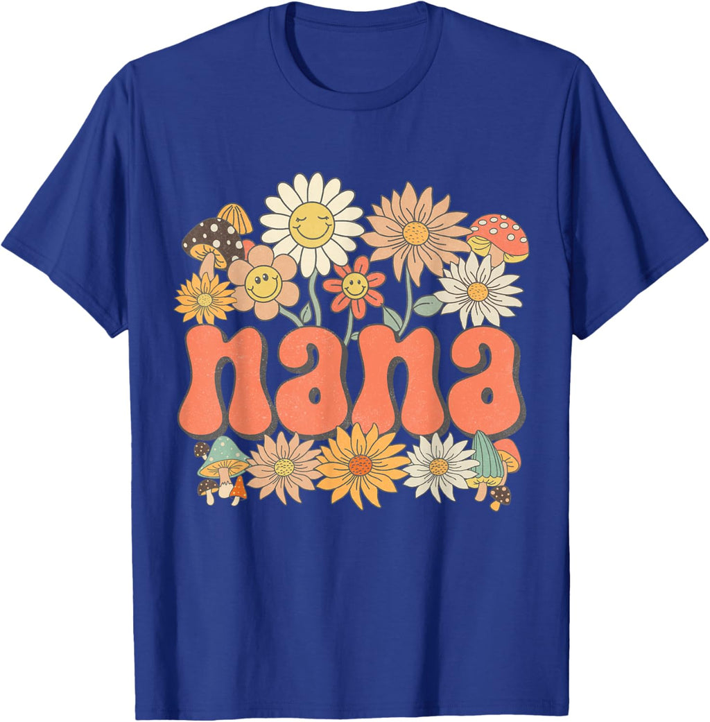 Groovy Nana Floral Hippie Retro Daisy Flower Mother's Day