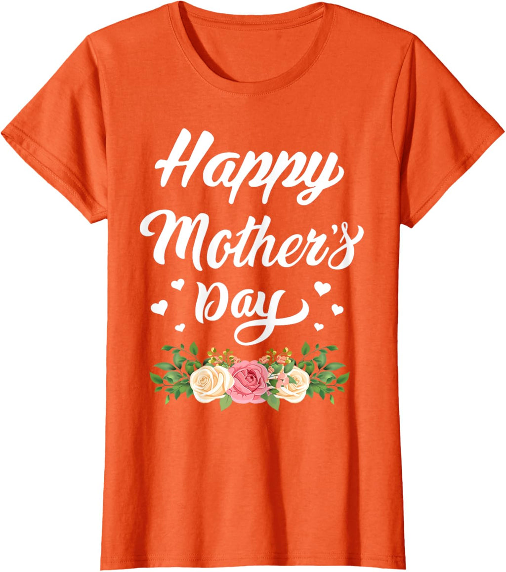Happy Mother's Day 2024 Tshirt for Women Mom Grandma Mother Shirt