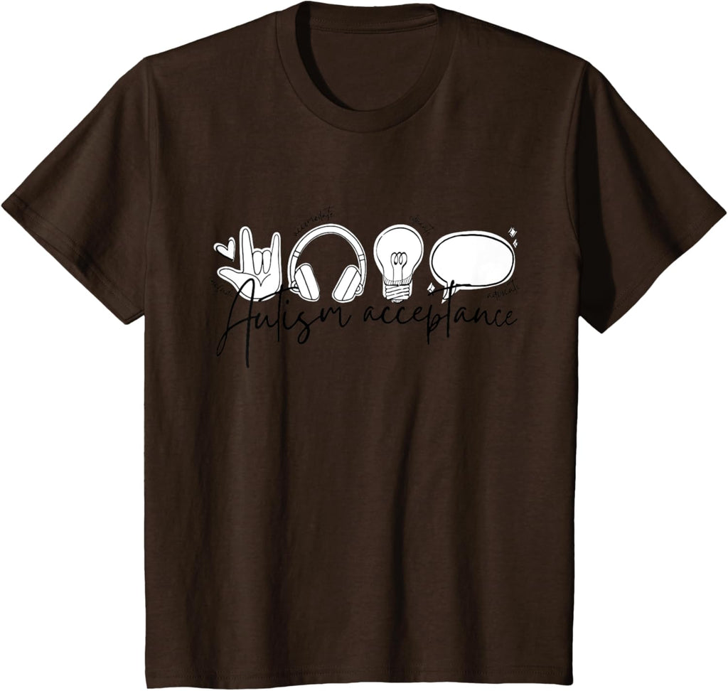 Autism Awareness Acceptance Shirt Support Mom Women Kid