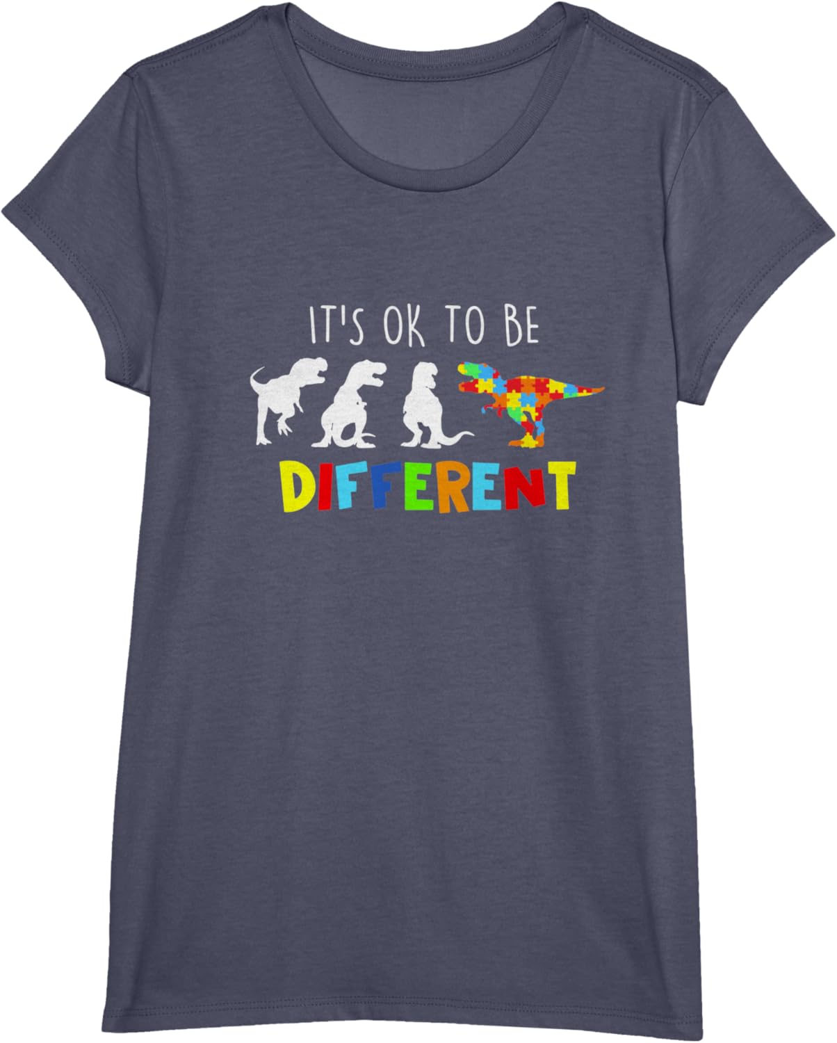 Autism Awareness Dinosaur Kid Boys Its Ok To Be Different