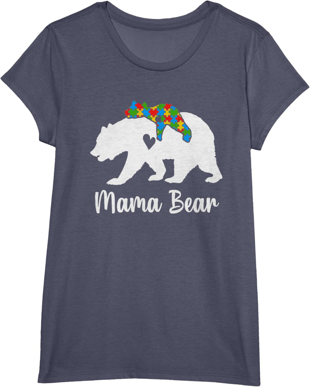 Mama Bear Love Support Autism Awareness Bear Family