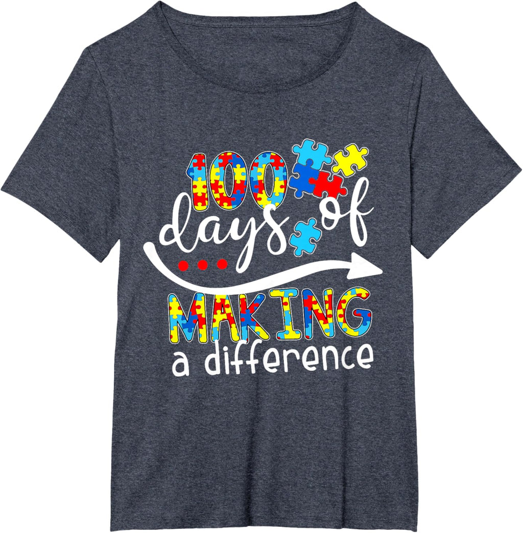Autism 100 Days 100th day of school teacher autism awareness