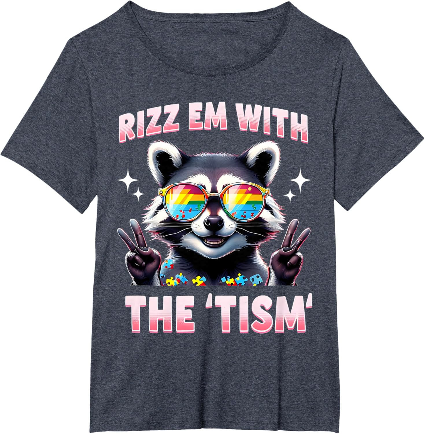 Autism Funny Rizz Em With The Tism Meme Autistic Racoon