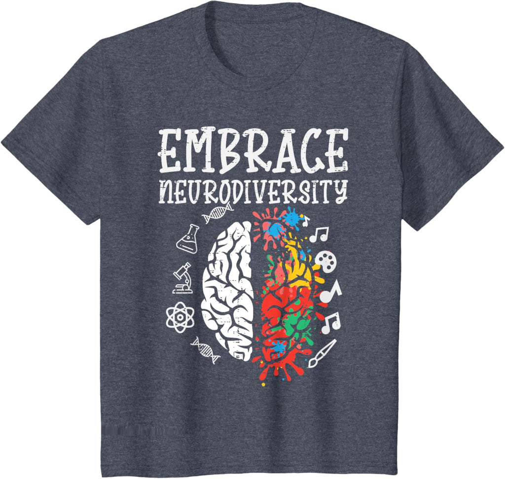 Embrace Neurodiversity Autism Awareness ASD Men Women Kids