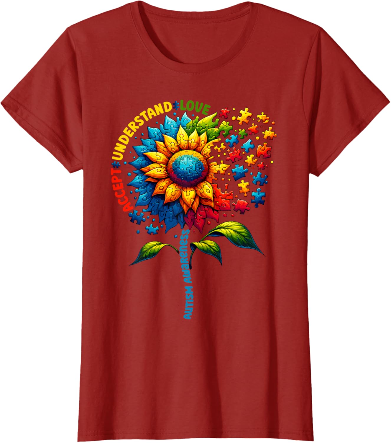 Autism Awareness Sunflower Men Women kids Autism Sunflower