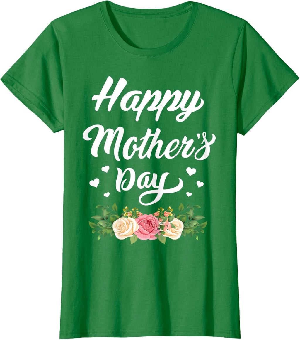 Happy Mother's Day 2024 Tshirt for Women Mom Grandma Mother Shirt