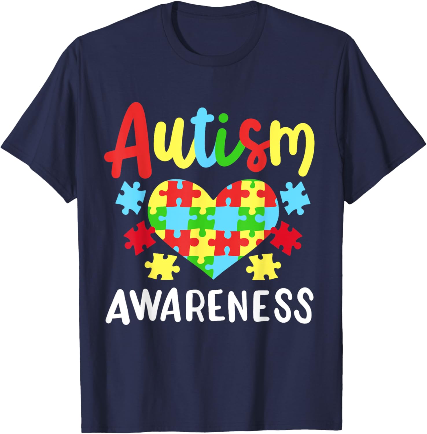 Autism Awareness T-Shirt, Small, Black