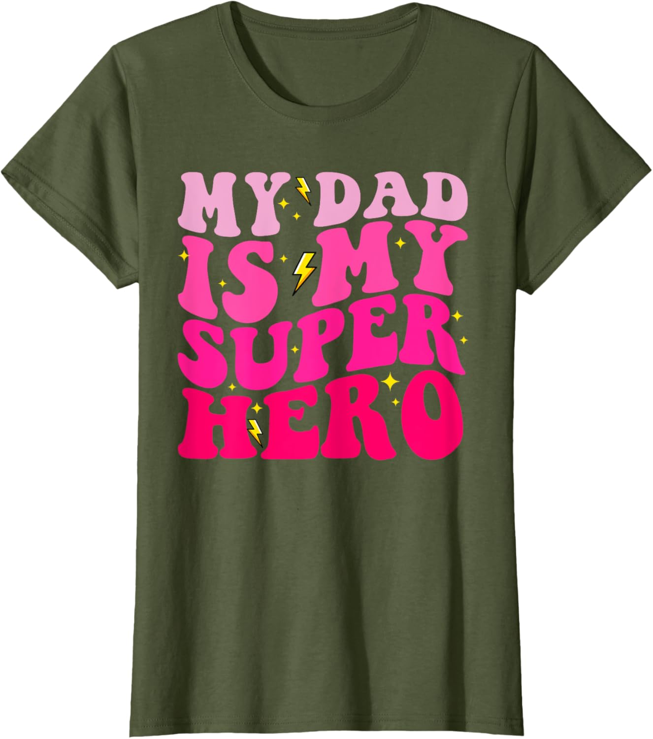 Daughter Father's Day Shirt My Dad Is My Superhero Girls