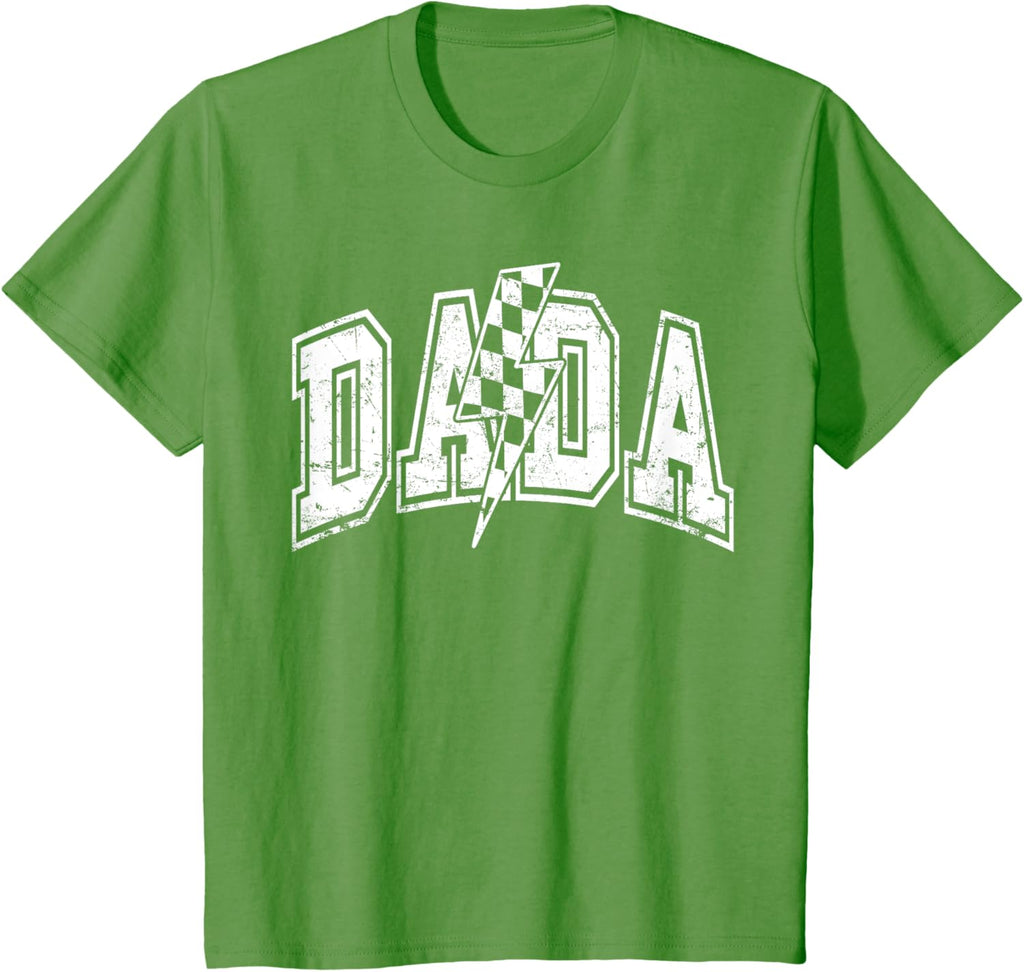Dada Lightning Bolt Checkered Varsity Dad Men Father's Day