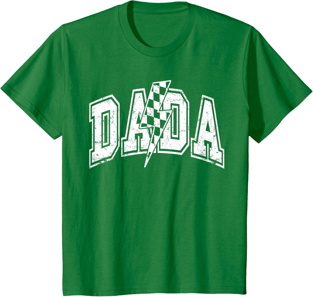 Dada Lightning Bolt Checkered Varsity Dad Men Father's Day