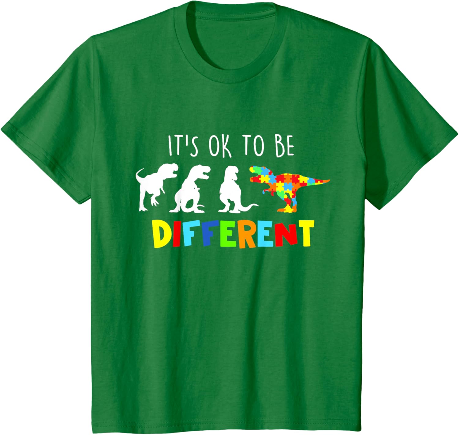 Autism Awareness Dinosaur Kid Boys Its Ok To Be Different