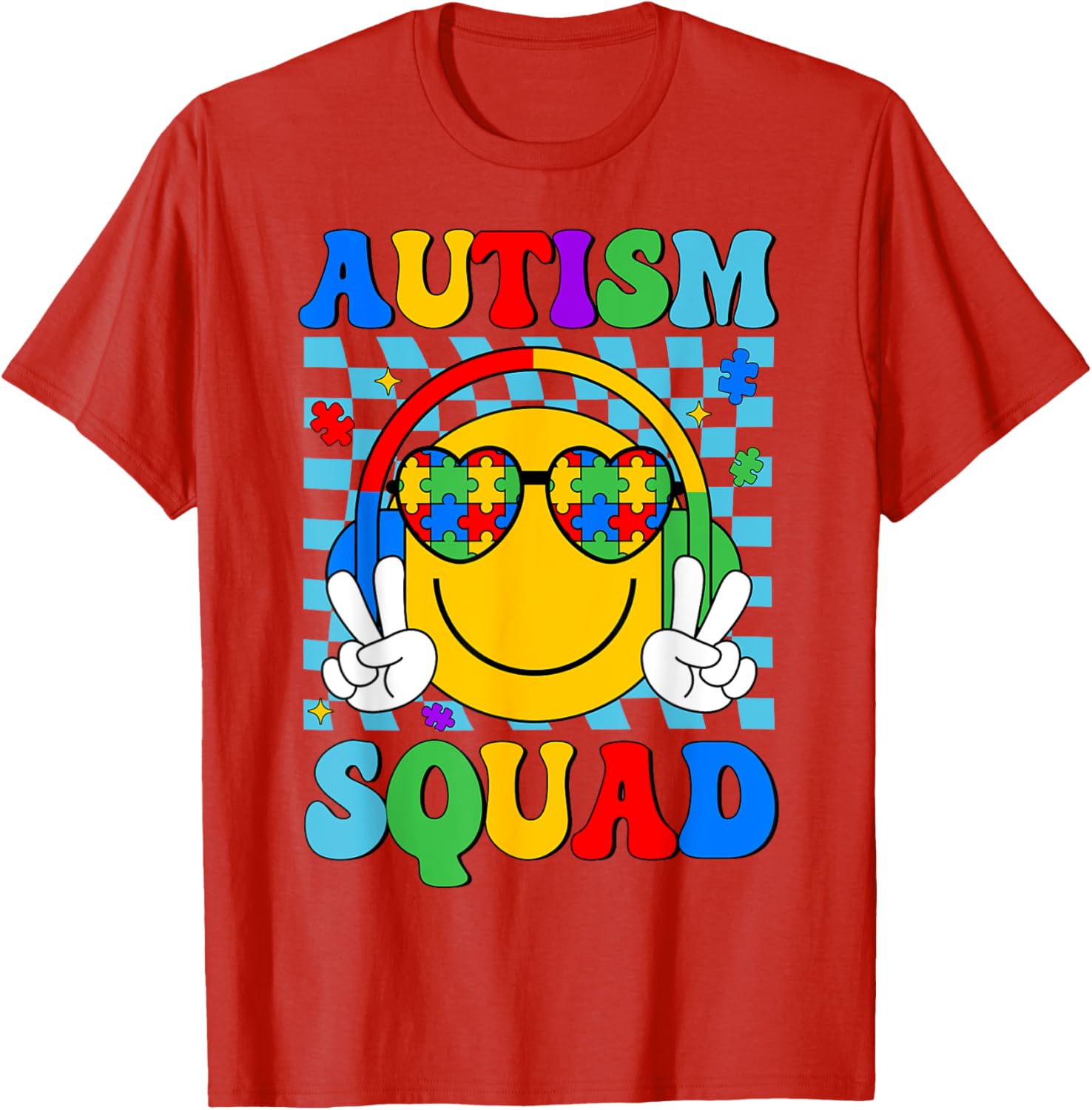 Autism Awareness Autism Squad Support Smile Face Women Men