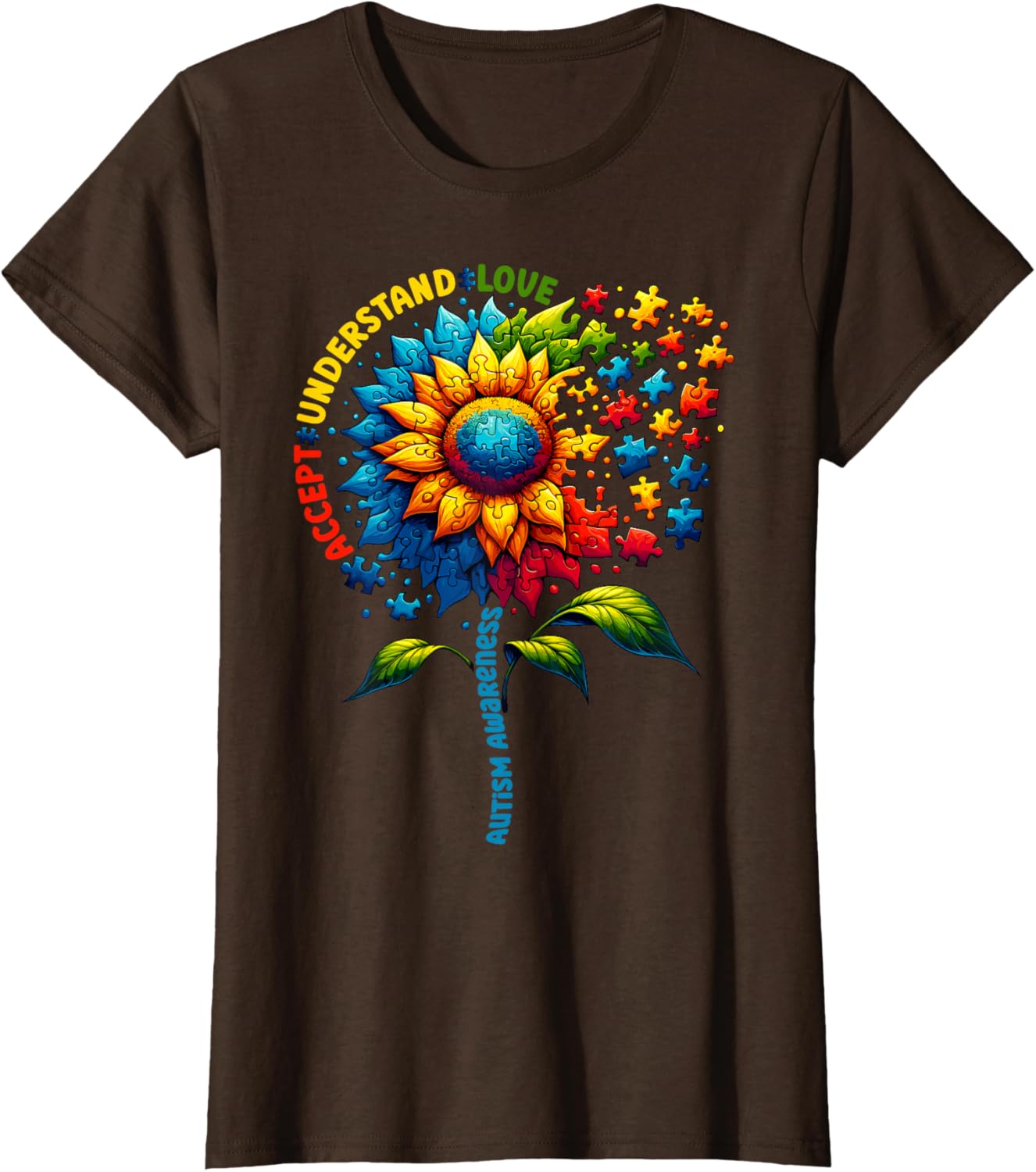 Autism Awareness Sunflower Men Women kids Autism Sunflower