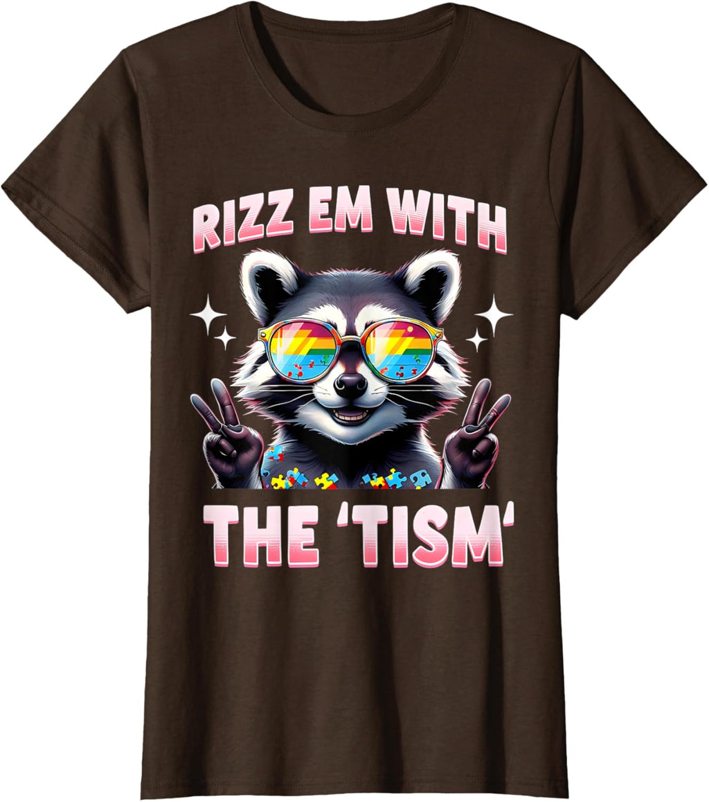 Autism Funny Rizz Em With The Tism Meme Autistic Racoon