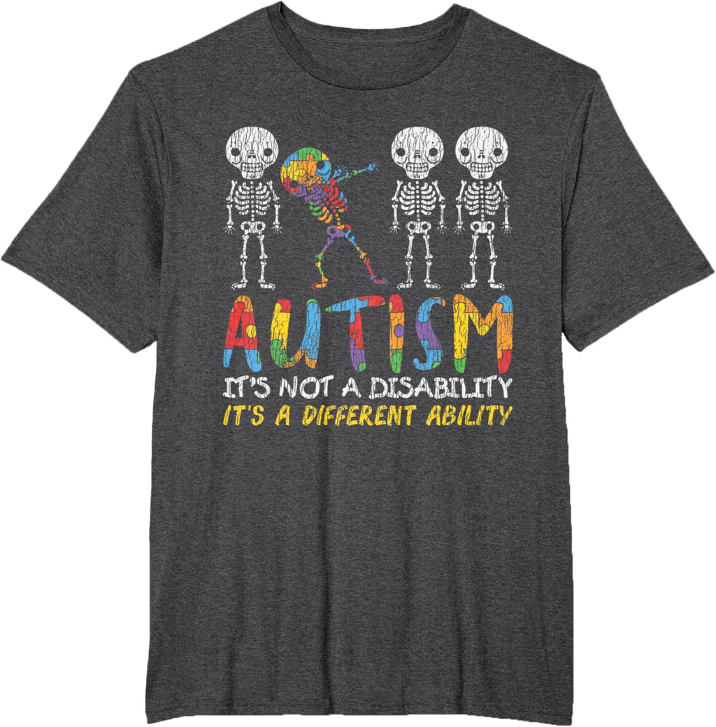 Autism Awerness - Skeleton Dabbing Autistic Kids Awareness