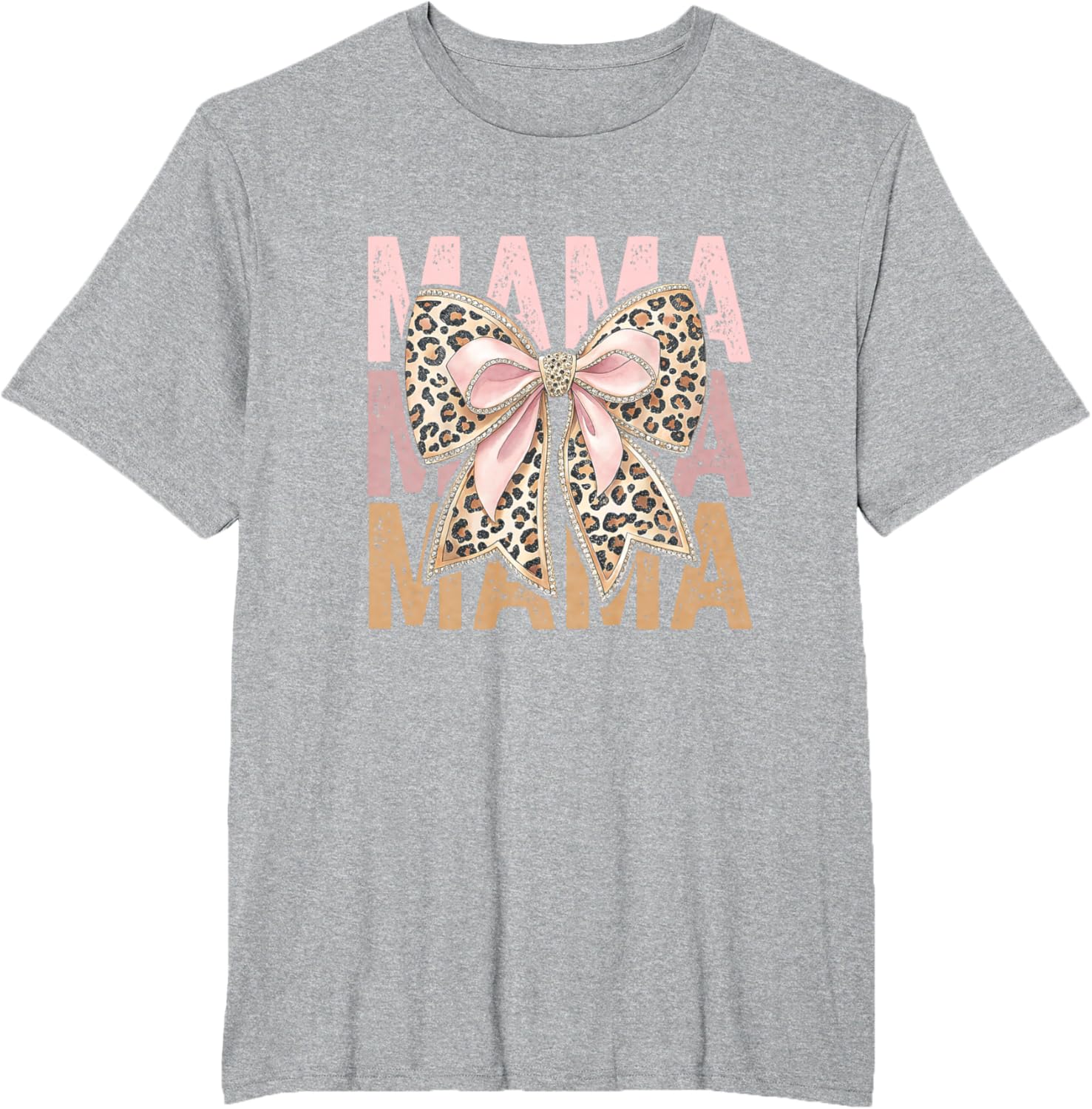 Retro Leopard Mama,Cute Mom Retro Coquette Bow Mother's Day