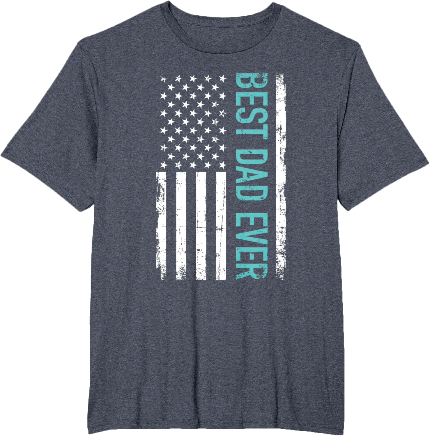 Father's day Best dad ever with US american flag Short Sleeve